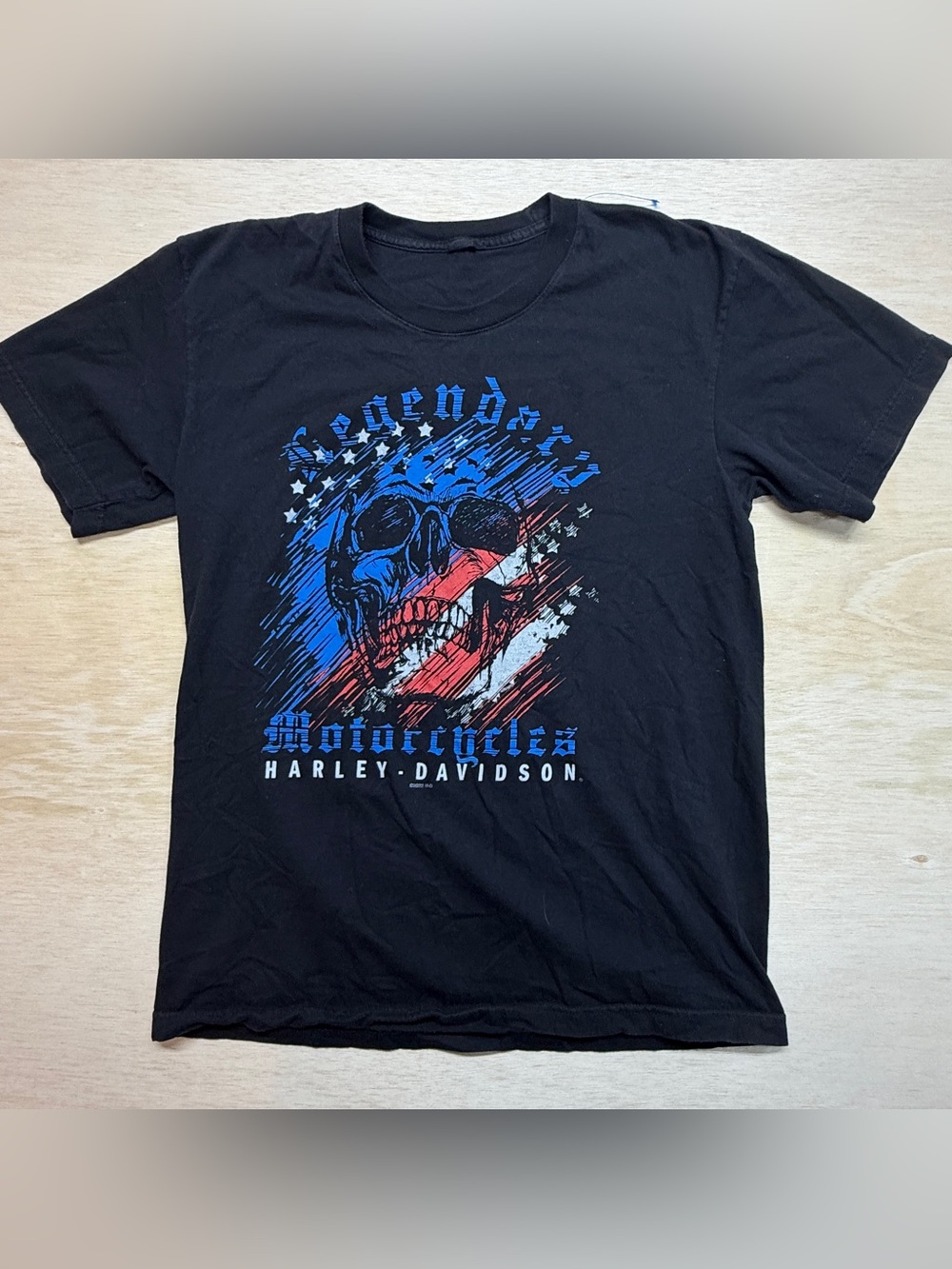 Harley-Davidson Shirt Men M Legendary Motorcycles Skull Graphic Tee Jamestown NY